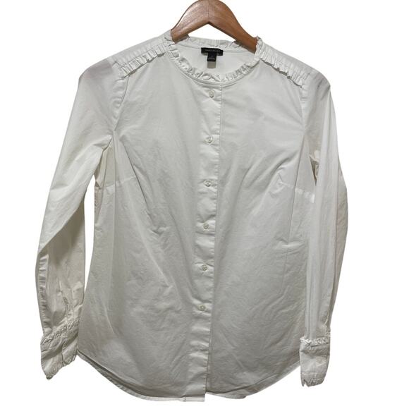 Ann Taylor White Button-Up Blouse - Picture 1 of 4